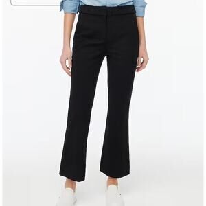 J Crew Factory Petite Kelsey cotton-blend flare pant Black Size 8